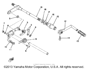 TZ250F Переключение скоростей