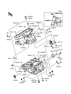 ZX1000 Картер двигателя