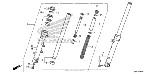 NC700X Передняя вилка