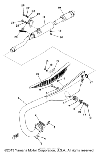 TY250C Выхлопная система