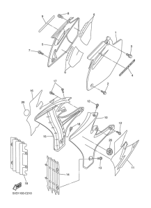 YZ250F Боковые обтекатели