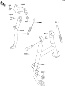 EX500 Подножка