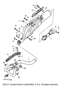 XT600EBC Выхлопная система