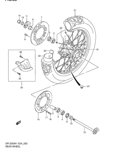 DR-Z250 Rear wheel complete assy