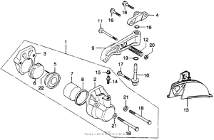 CB360 Передний суппорт