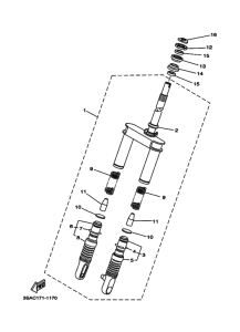 CY50 CY50N Вилка передней оси