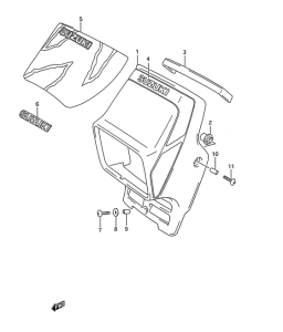 TS200 Headlamp cover  front fender
