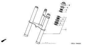 XR50R Передняя вилка