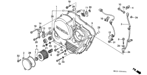 XR600R Крышка картера правая