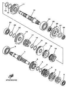 TT250R Трансмиссия
