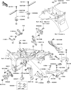 ZX636 Рама ,крепежные детали