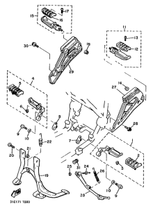 XJ900 Stand. footrest