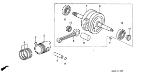 C90 Crankshaft / piston