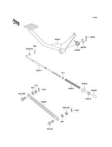 KH125 Педаль тормоза