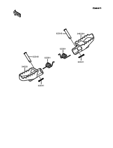 KMX80 Подножки