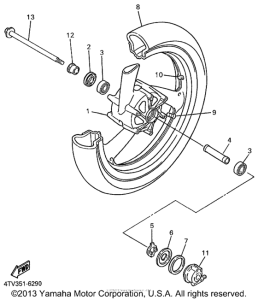 YZF600RLC Переднее колесо