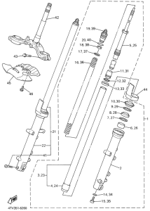 YZF600R Передняя вилка