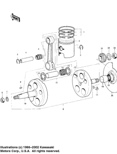 KS125 Crankshaft / piston / rotary valve