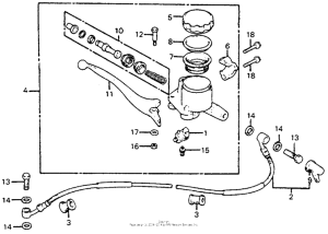 CB400 Front brake master cyl.