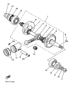 PW80 Коленчатый вал и поршни