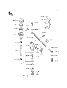 KL650 Задний торм цилиндр