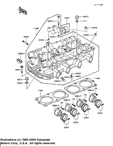 KZ1100 Головка цилиндров