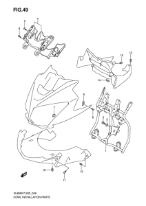 DL650 (ABS) Cowl body installation parts