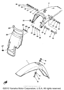 XT500F Front fender - rear fender