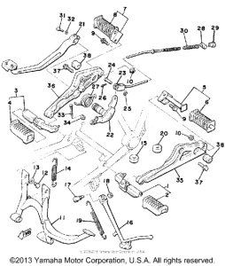 XJ650G Подножки