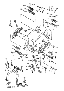 XJ600N Stand.footrest