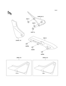 ZR550 Side cover / chain case(zr550-b1 / b2)