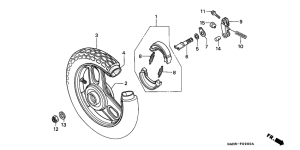 SK50M Rear wheel complete assy