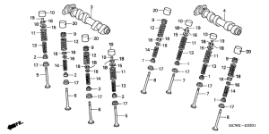 VFR800 (ABS) Распред вал / клапана