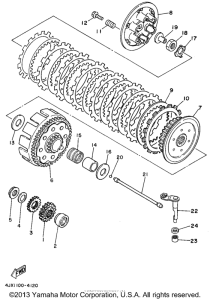 WR250Z Сцепление
