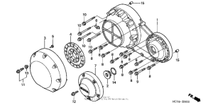 VTX1800F3 Крышка картера правая