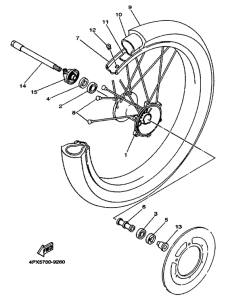 TT250R Переднее колесо