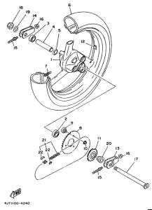 TZ125 Переднее колесо