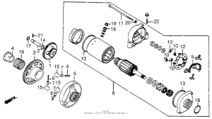 CB650SC Starter motor + starter clutch