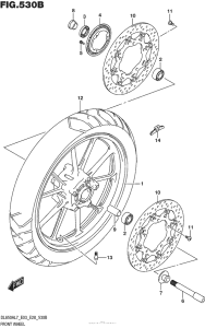 DL650X (ABS) Front Wheel (Dl650Al7 E28)