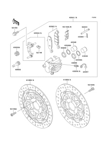 ZX1100 Передний тормоз