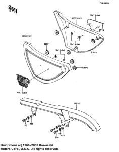 KZ1000 Крышка боковая / защита цепи