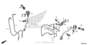 MSX125 Handle lever + switch + cable