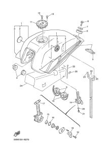 XJR1300 Топливный бак