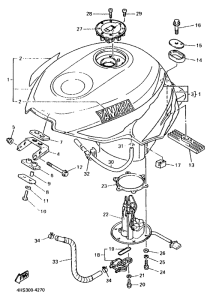YZF750SP Rpservoir a carburant