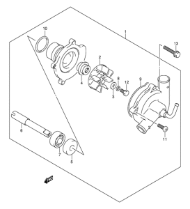 GSX1300R Водяная помпа