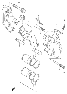 DR350 Передний суппорт