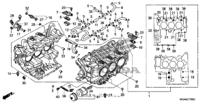 GL1800 (ABS) Блок цилиндров
