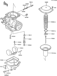 EX305 Карбюратор в разборе
