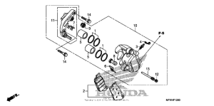 VT1300CS Front brake caliper (vt1300cs)