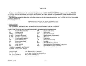 GZ250 Catalog preface